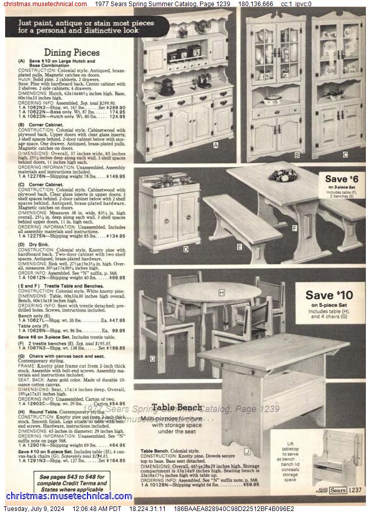 1977 Sears Spring Summer Catalog, Page 1239