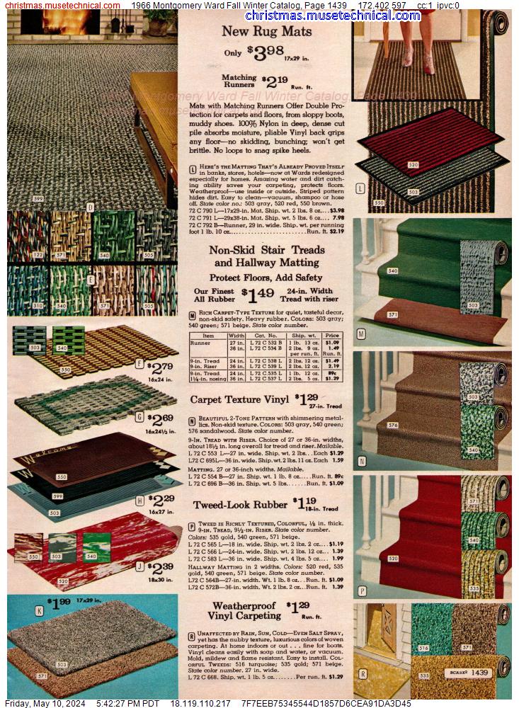1966 Montgomery Ward Fall Winter Catalog, Page 1439