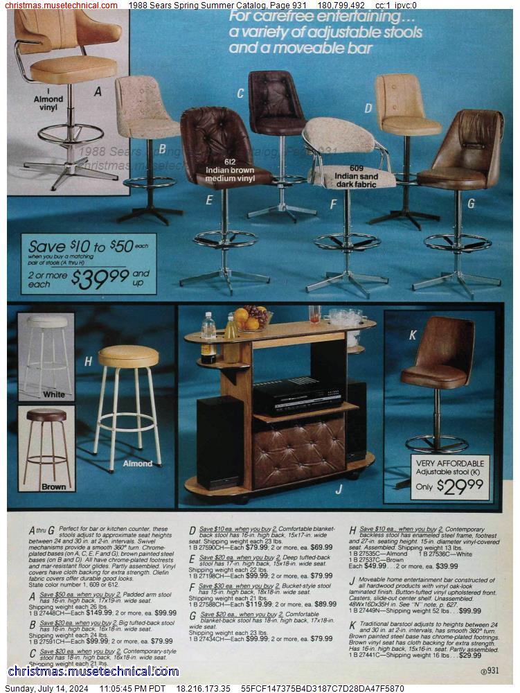 1988 Sears Spring Summer Catalog, Page 931