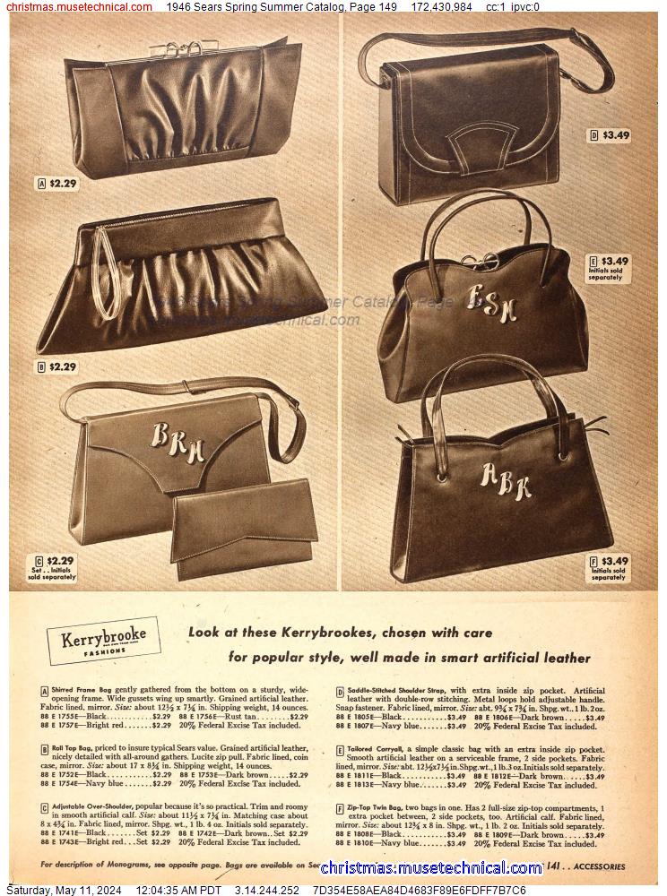 1946 Sears Spring Summer Catalog, Page 149