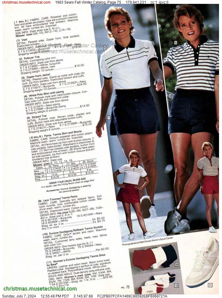 1983 Sears Fall Winter Catalog, Page 75