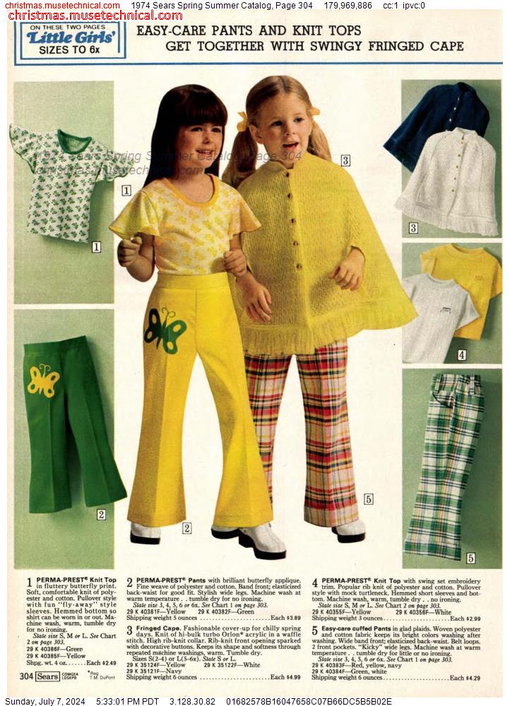 1974 Sears Spring Summer Catalog, Page 304