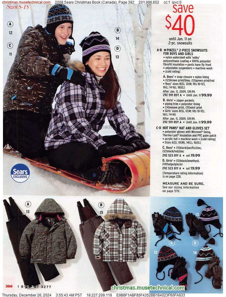 2008 Sears Christmas Book (Canada), Page 382