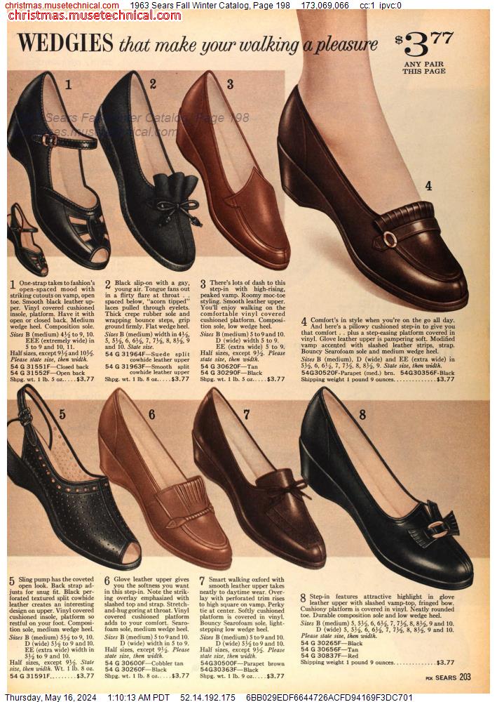 1963 Sears Fall Winter Catalog, Page 198
