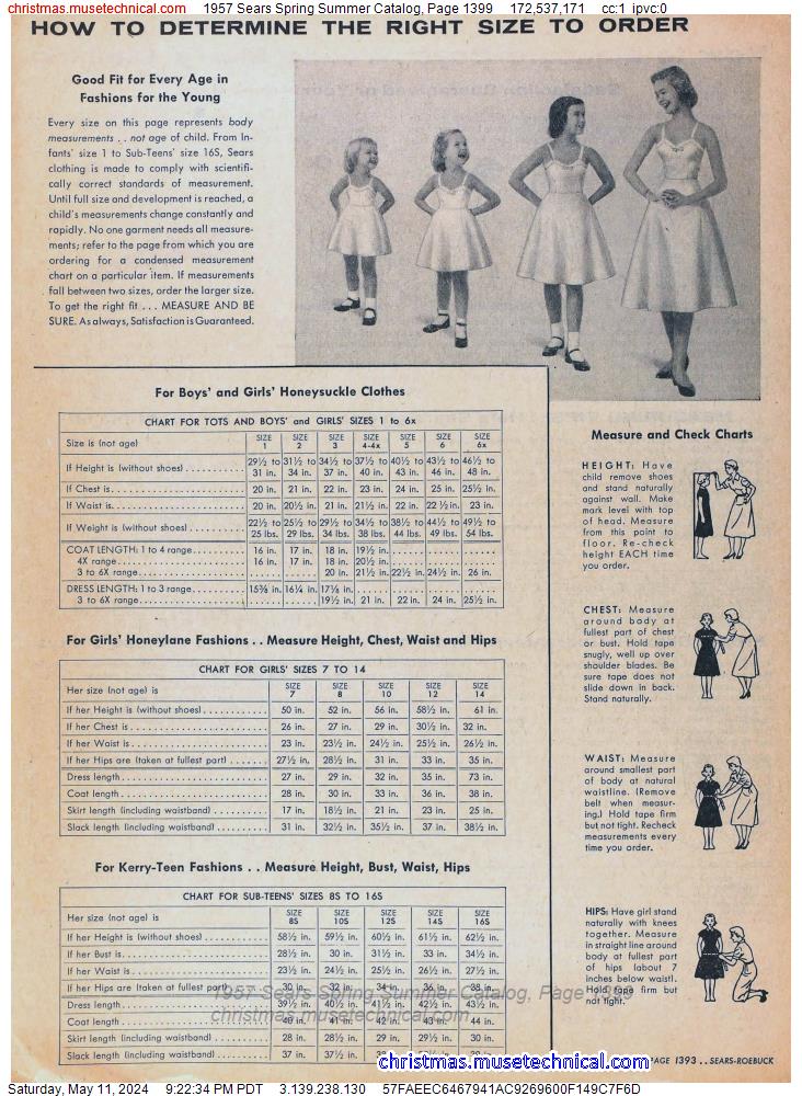 1957 Sears Spring Summer Catalog, Page 1399
