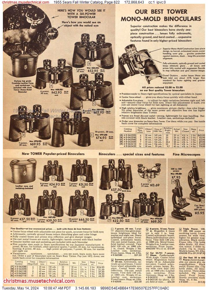 1955 Sears Fall Winter Catalog, Page 622