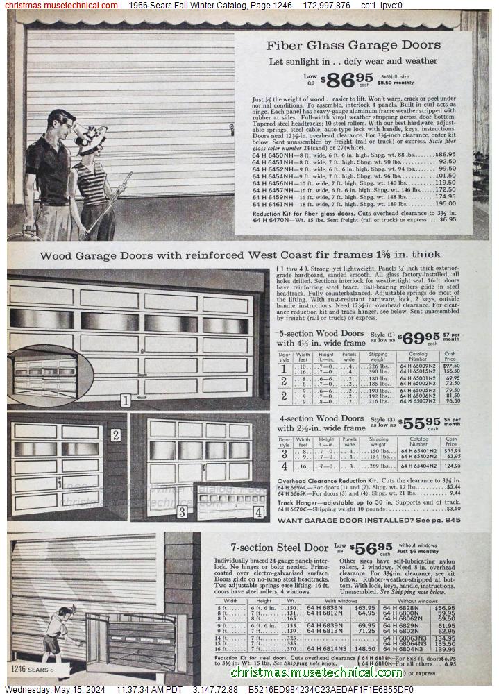 1966 Sears Fall Winter Catalog, Page 1246
