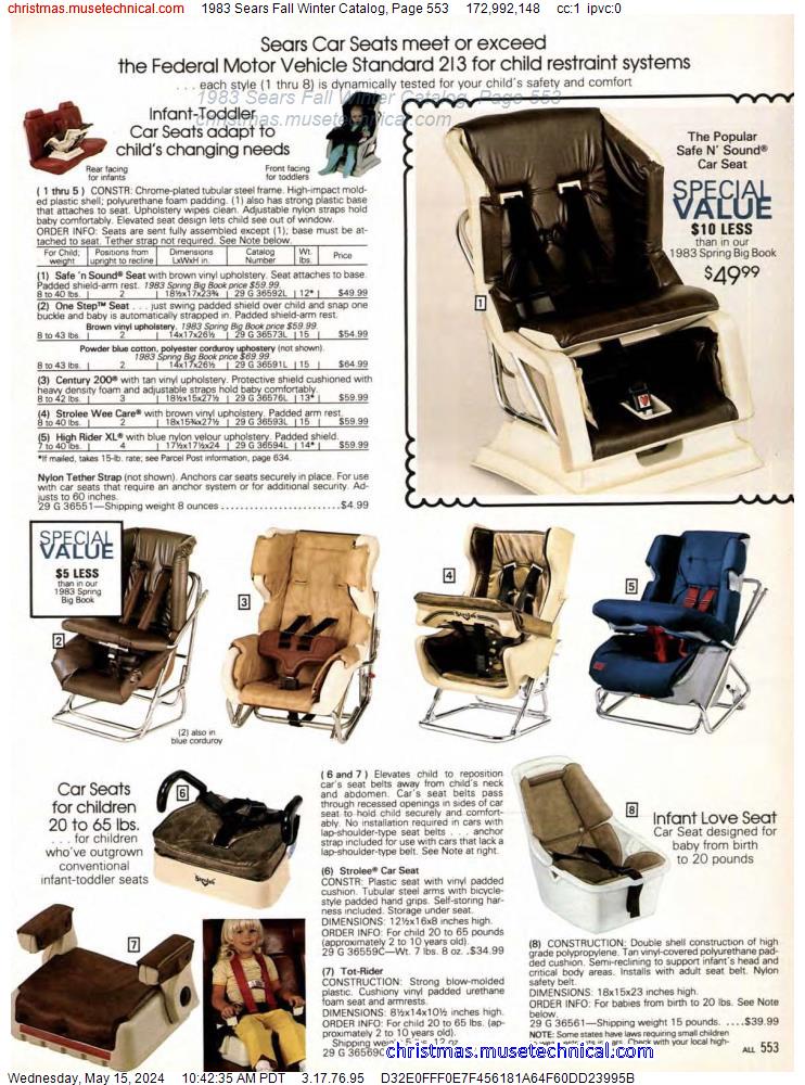 1983 Sears Fall Winter Catalog, Page 553