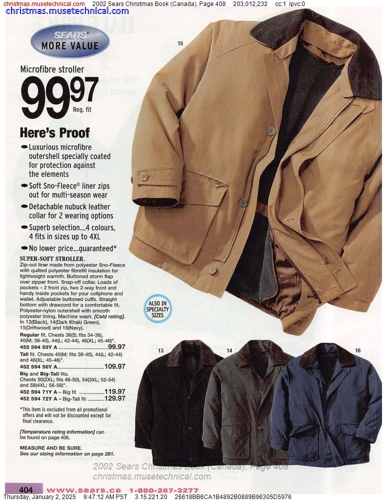 2002 Sears Christmas Book (Canada), Page 408