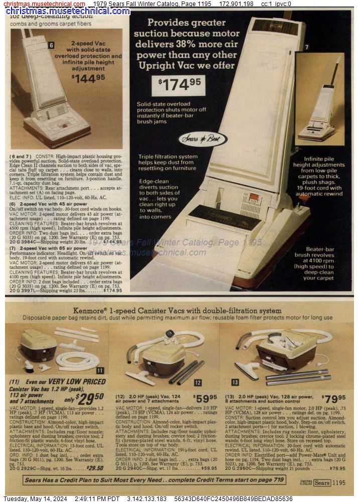 1979 Sears Fall Winter Catalog, Page 1195
