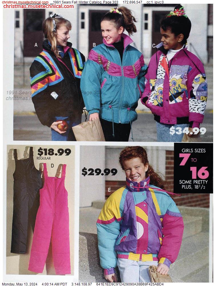 1991 Sears Fall Winter Catalog, Page 303