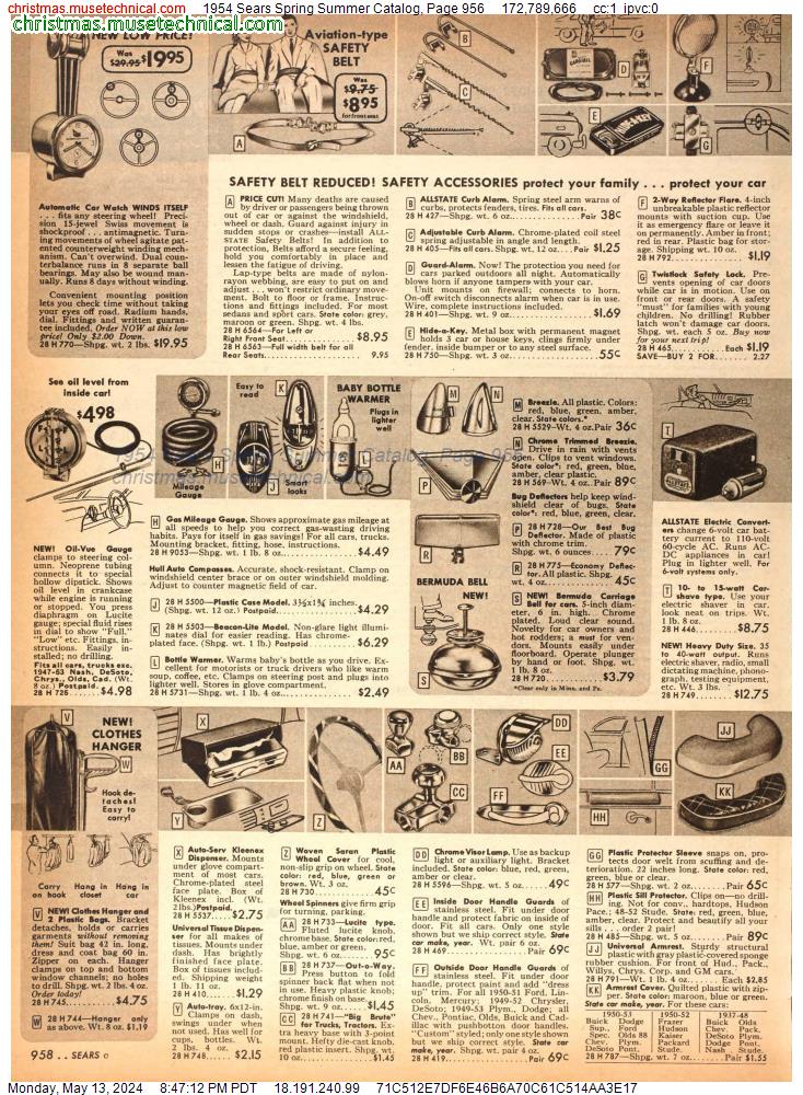1954 Sears Spring Summer Catalog, Page 956