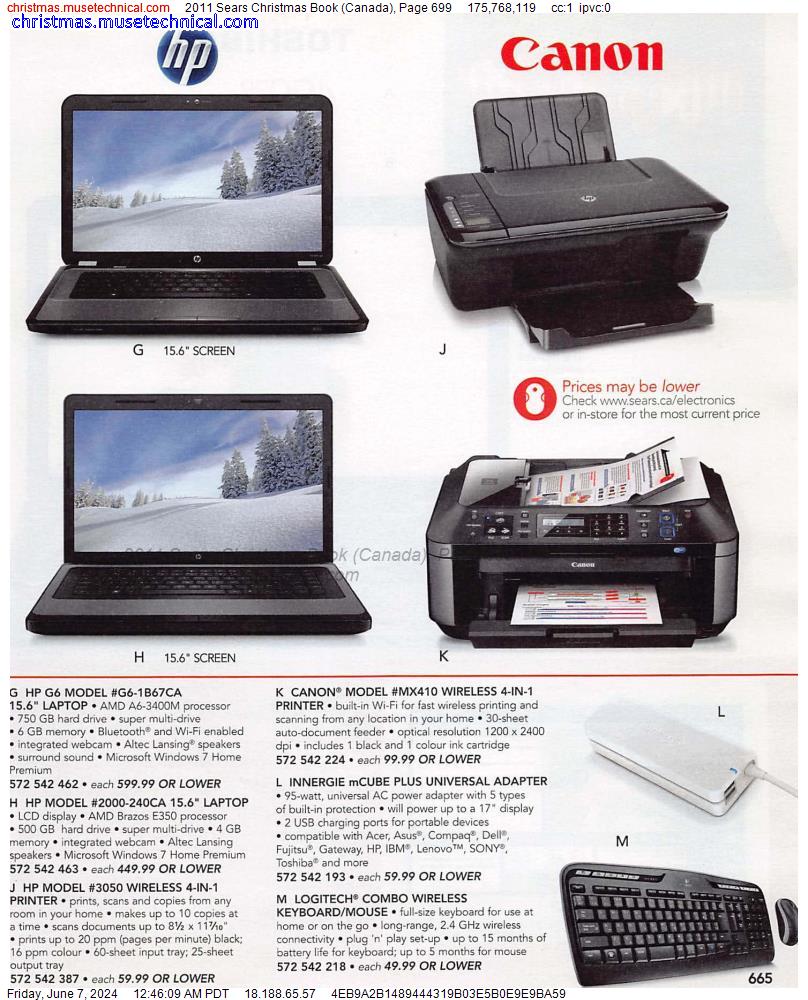 2011 Sears Christmas Book (Canada), Page 699
