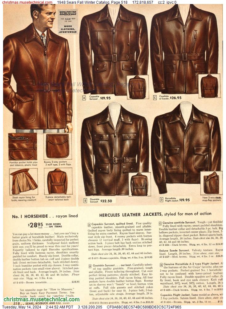 1948 Sears Fall Winter Catalog, Page 518