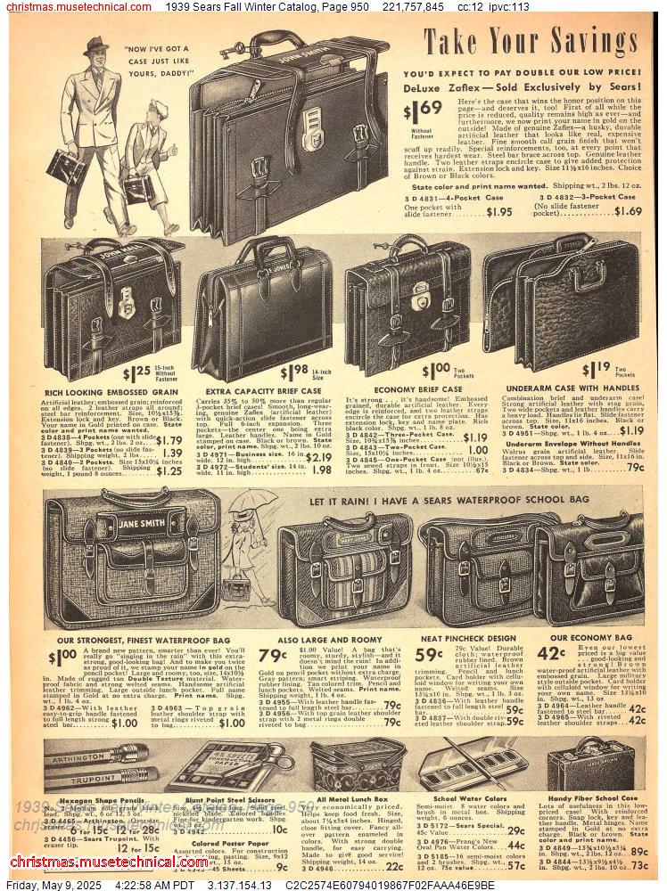 1939 Sears Fall Winter Catalog, Page 950