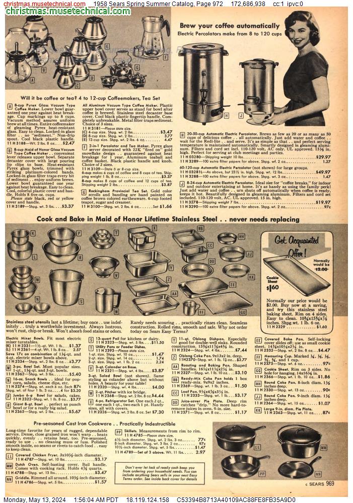 1958 Sears Spring Summer Catalog, Page 972
