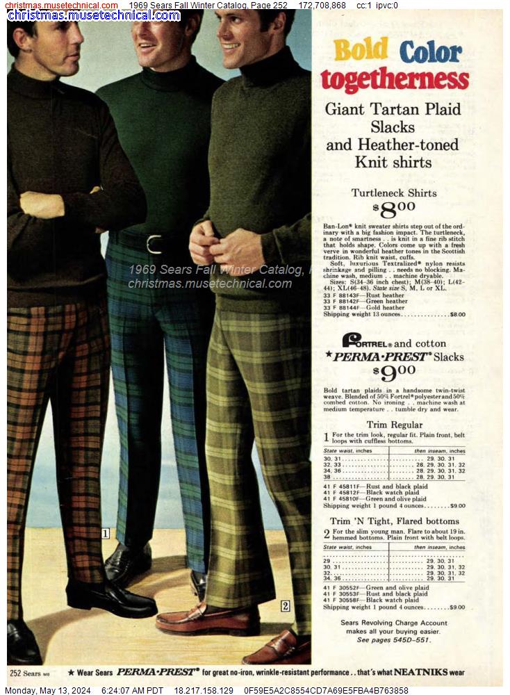 1969 Sears Fall Winter Catalog, Page 252