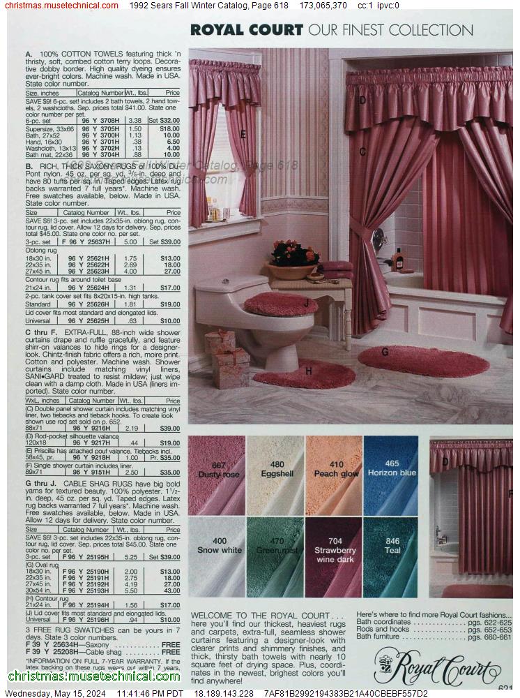 1992 Sears Fall Winter Catalog, Page 618