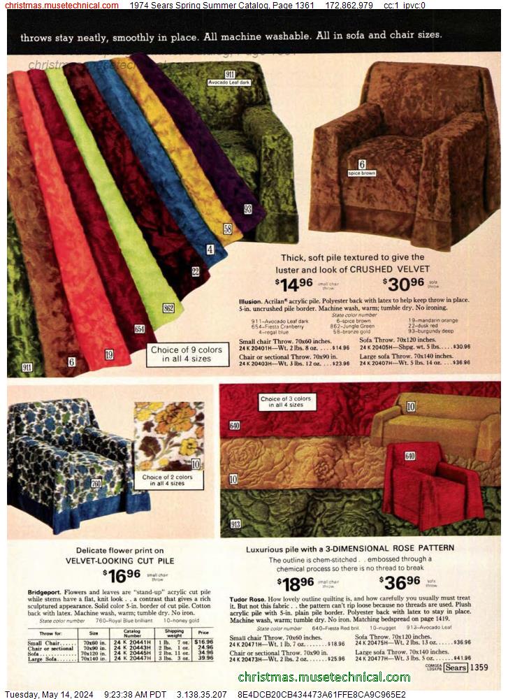 1974 Sears Spring Summer Catalog, Page 1361
