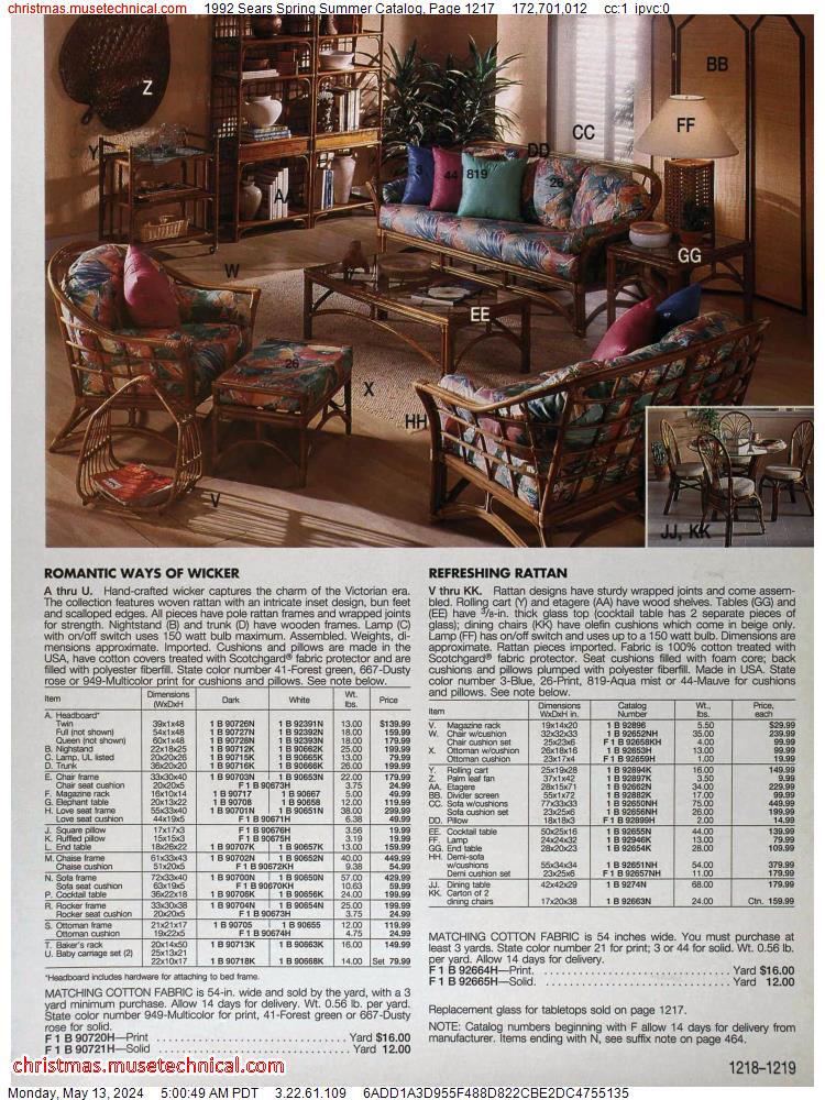 1992 Sears Spring Summer Catalog, Page 1217