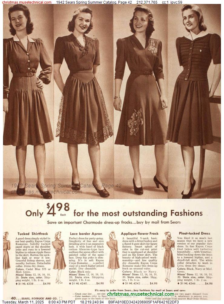 1942 Sears Spring Summer Catalog, Page 42