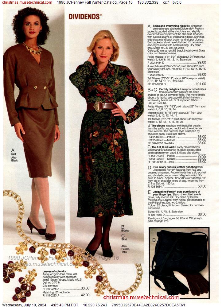 1990 JCPenney Fall Winter Catalog, Page 16