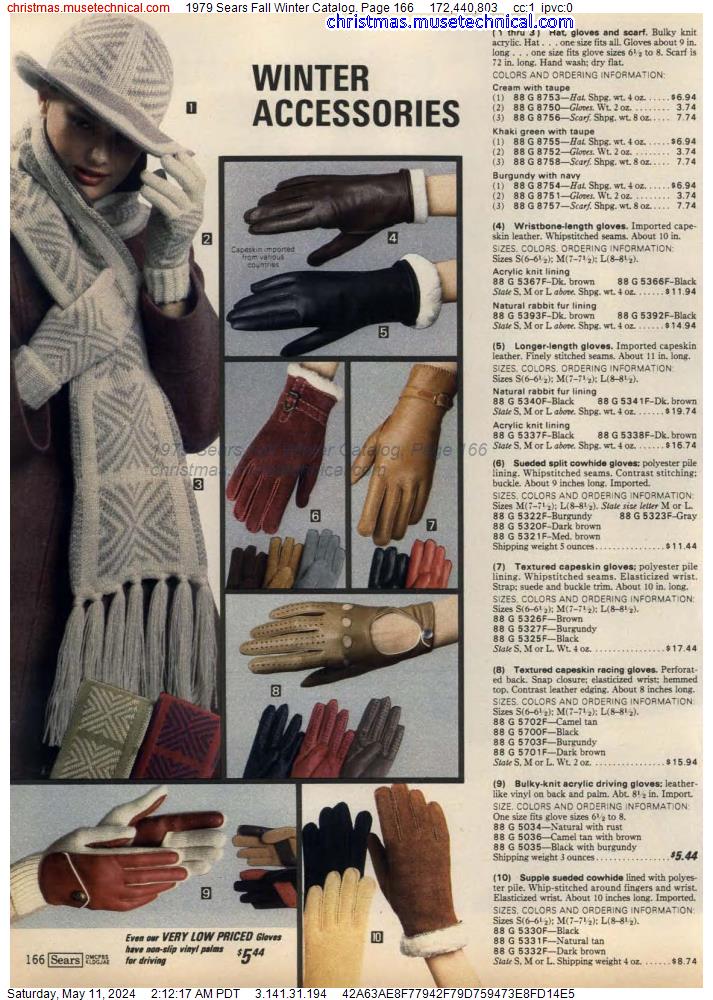 1979 Sears Fall Winter Catalog, Page 166