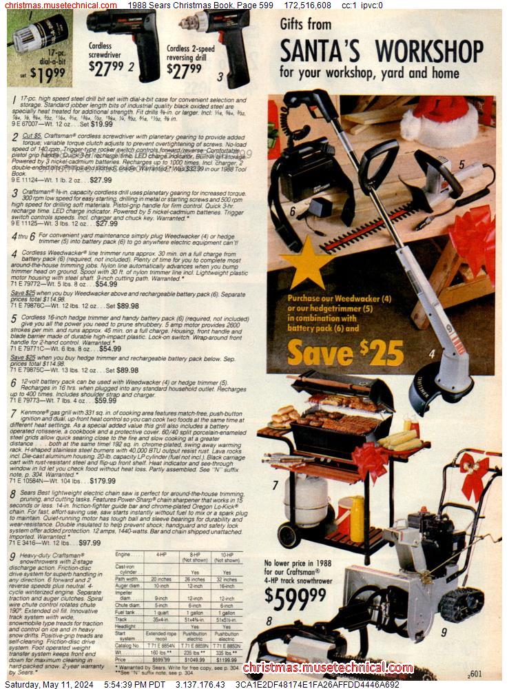 1988 Sears Christmas Book, Page 599