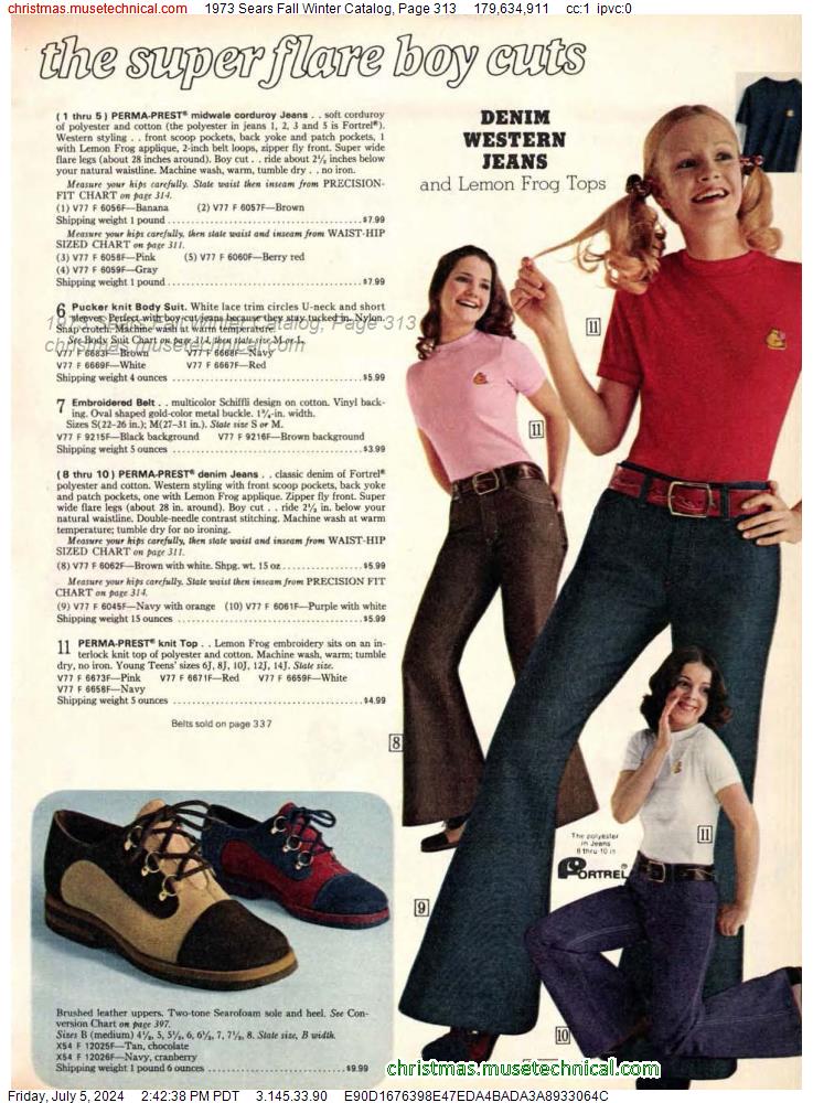 1973 Sears Fall Winter Catalog, Page 313