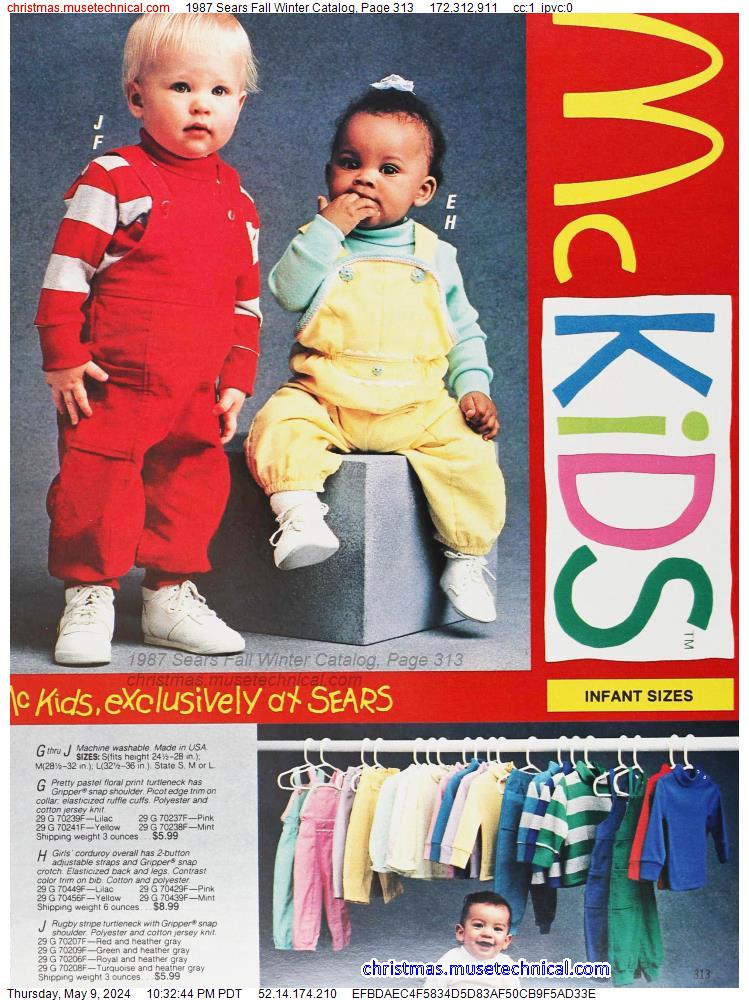 1987 Sears Fall Winter Catalog, Page 313