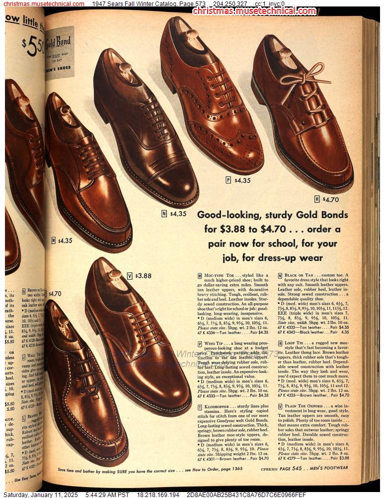 1947 Sears Fall Winter Catalog, Page 573