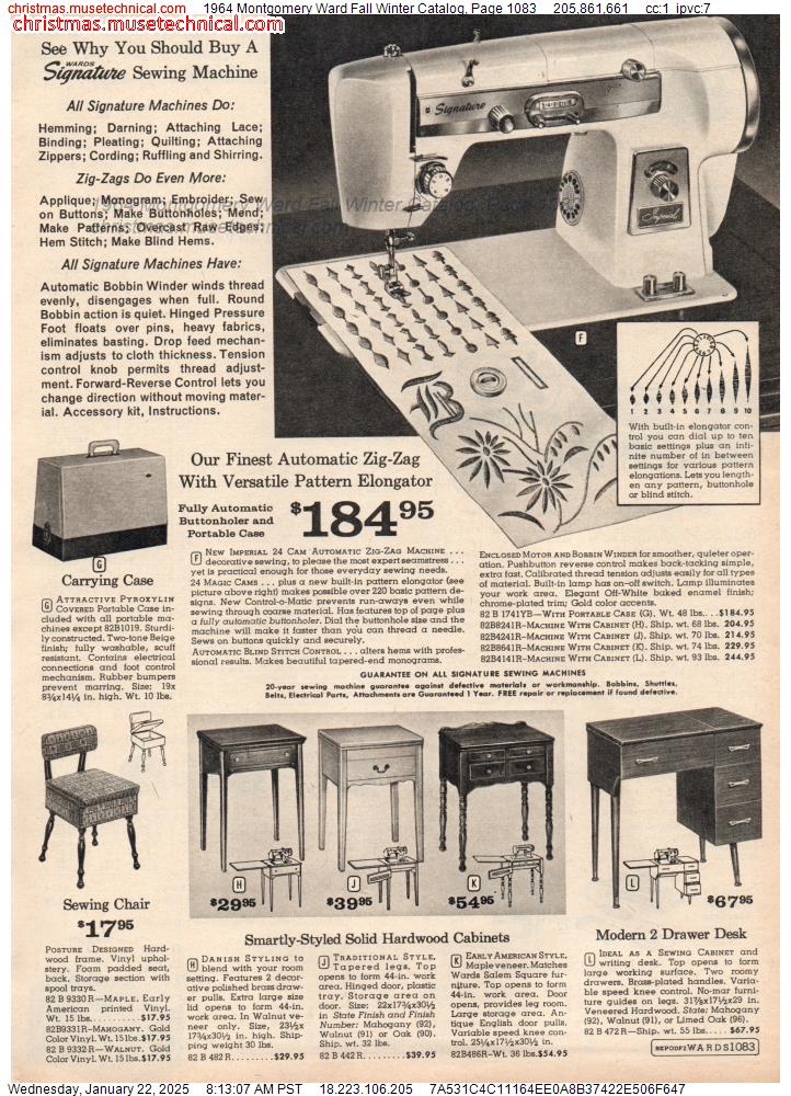 1964 Montgomery Ward Fall Winter Catalog, Page 1083