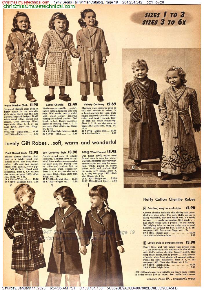 1947 Sears Fall Winter Catalog, Page 19