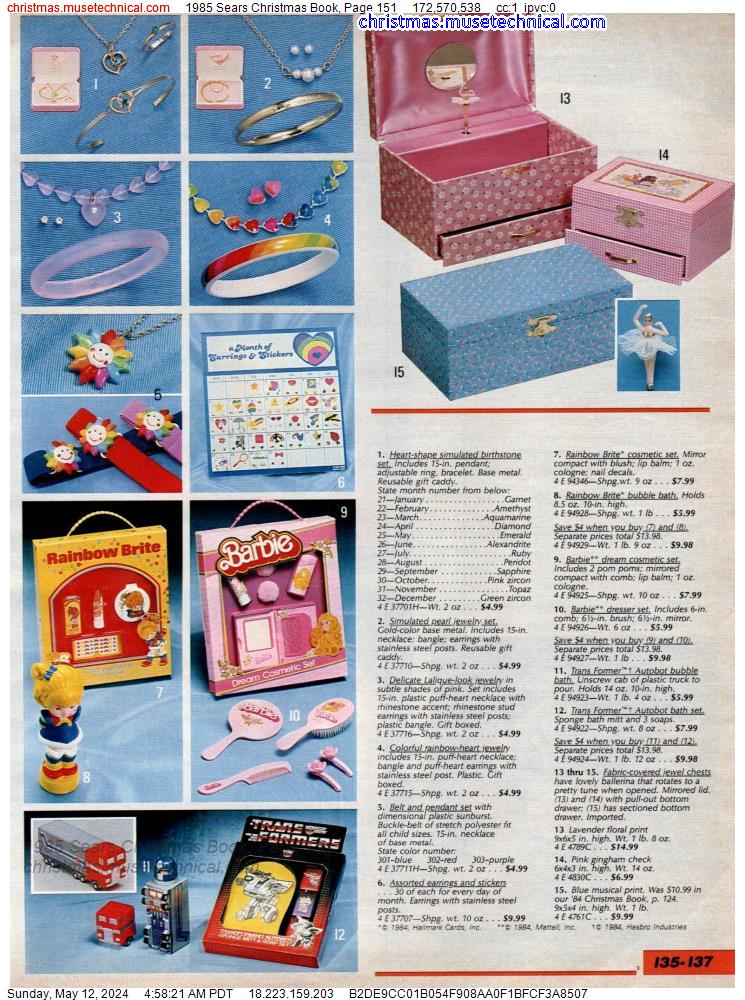 1985 Sears Christmas Book, Page 151