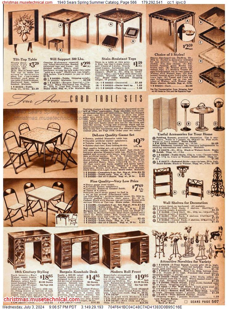 1940 Sears Spring Summer Catalog, Page 566