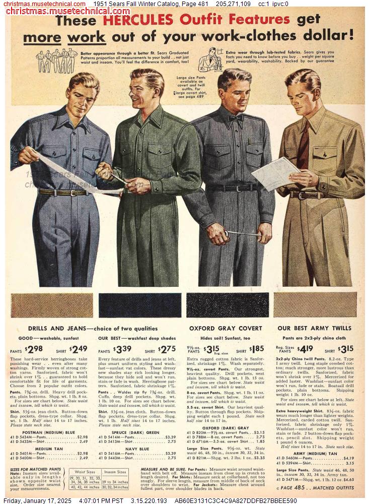 1951 Sears Fall Winter Catalog, Page 481