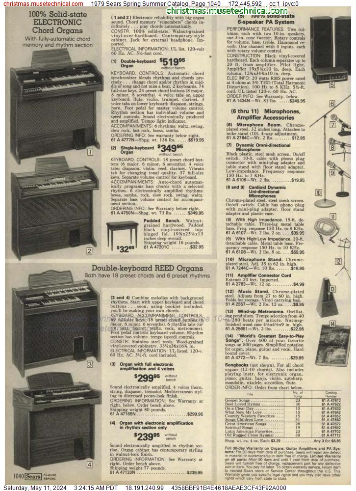 1979 Sears Spring Summer Catalog, Page 1040