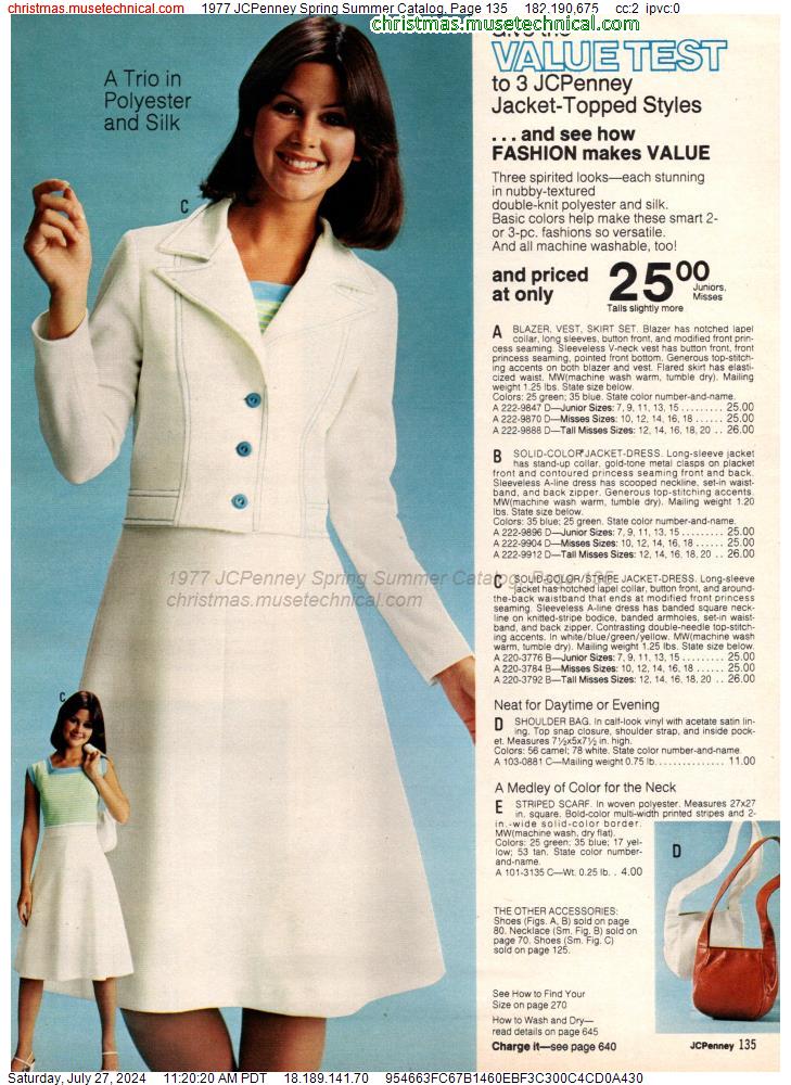 1977 JCPenney Spring Summer Catalog, Page 135