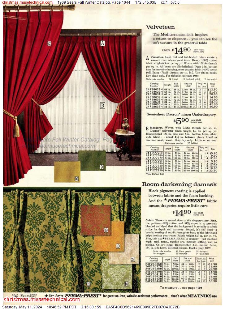 1969 Sears Fall Winter Catalog, Page 1044