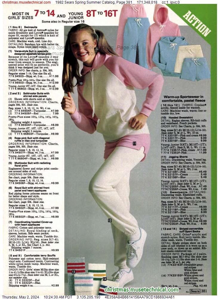 1982 Sears Spring Summer Catalog, Page 381