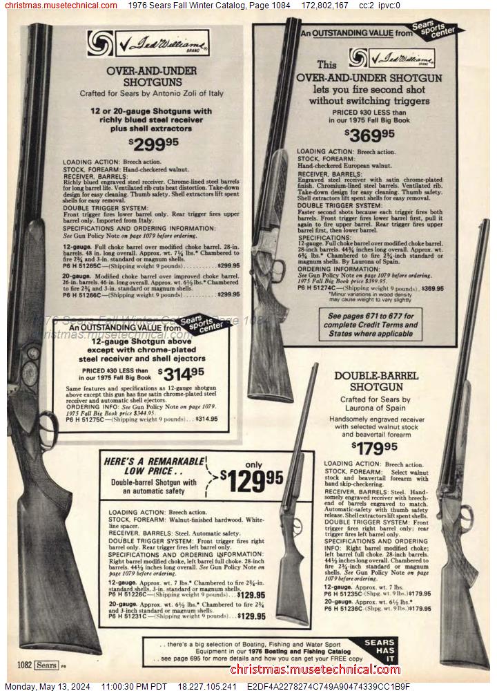 1976 Sears Fall Winter Catalog, Page 1084
