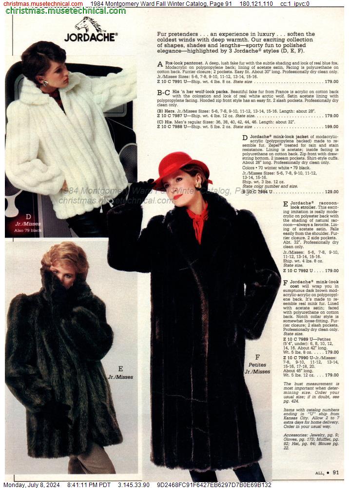 1984 Montgomery Ward Fall Winter Catalog, Page 91