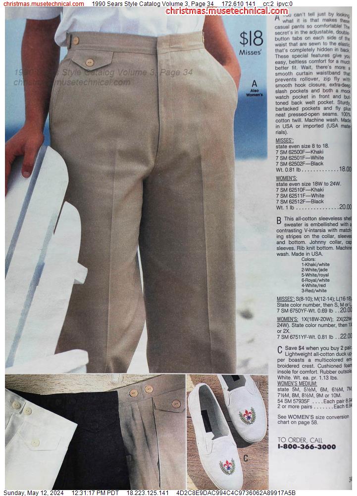 1990 Sears Style Catalog Volume 3, Page 34