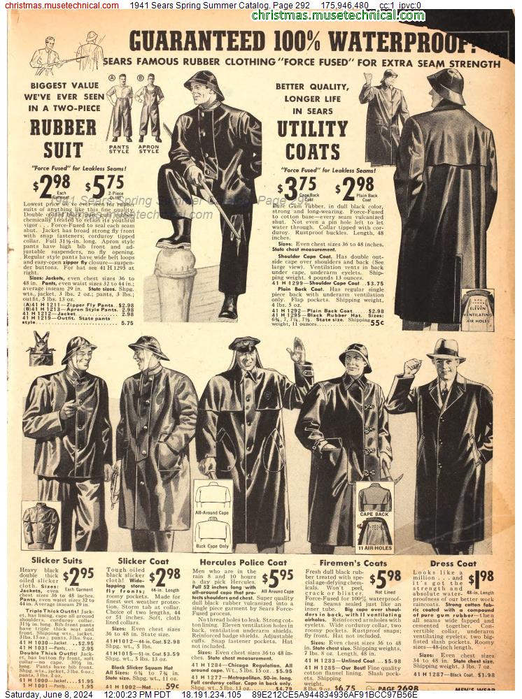 1941 Sears Spring Summer Catalog, Page 292