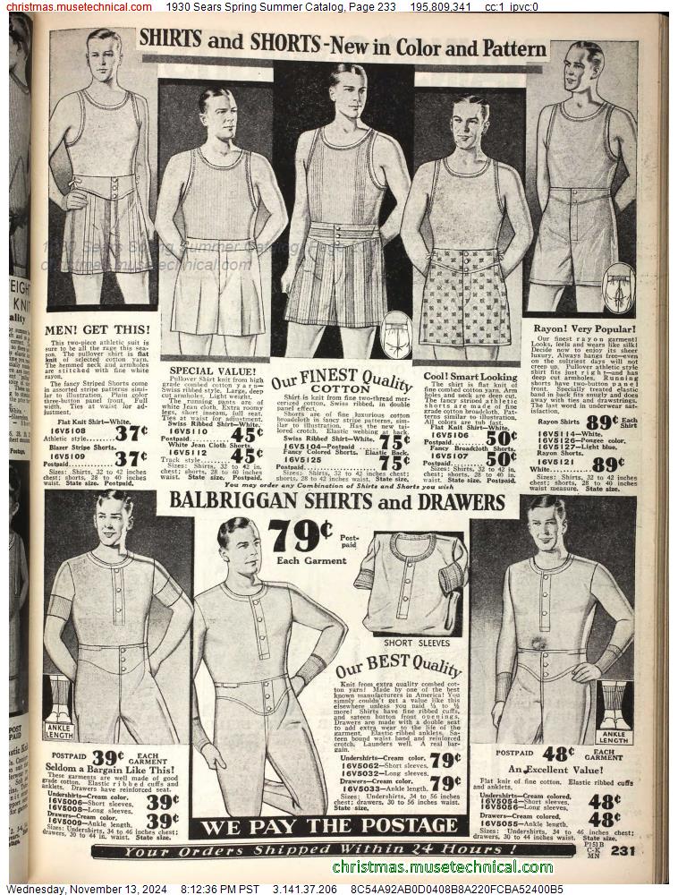 1930 Sears Spring Summer Catalog, Page 233