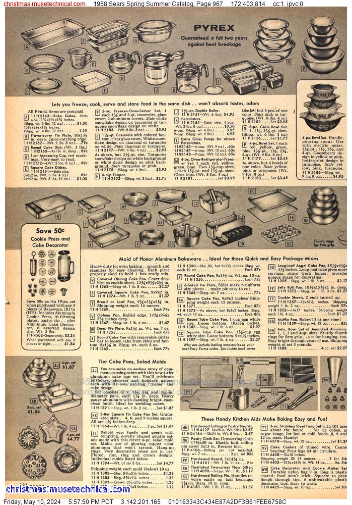 1958 Sears Spring Summer Catalog, Page 967