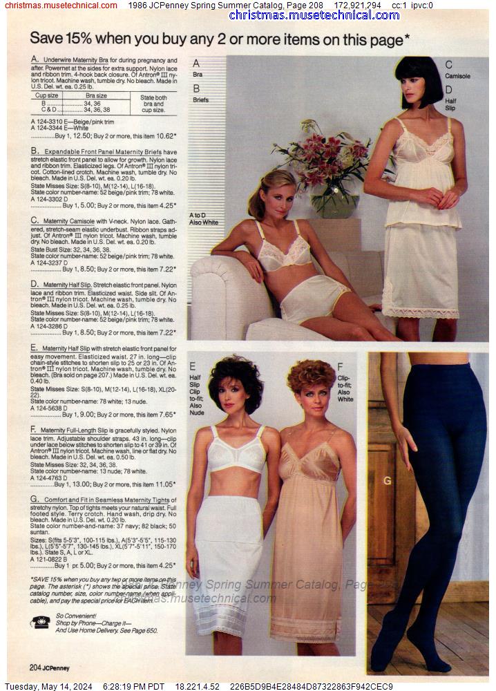 1986 JCPenney Spring Summer Catalog, Page 208