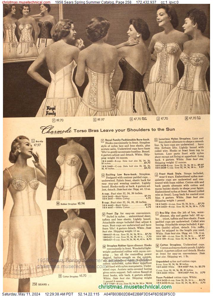 1958 Sears Spring Summer Catalog, Page 258