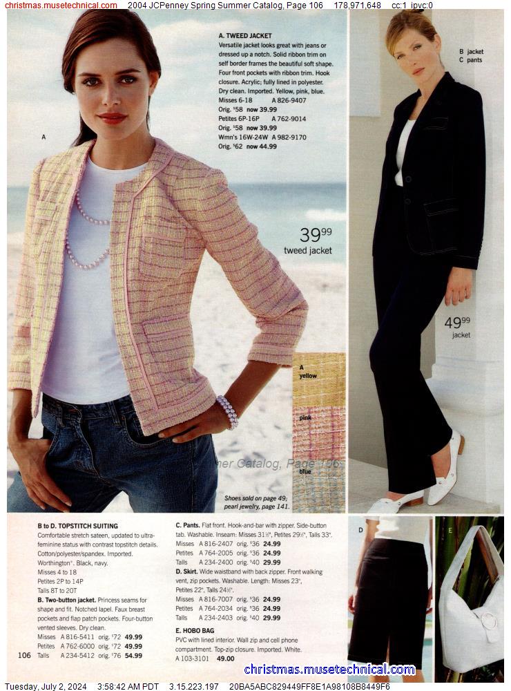 2004 JCPenney Spring Summer Catalog, Page 106