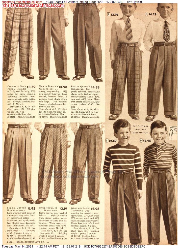 1948 Sears Fall Winter Catalog, Page 120